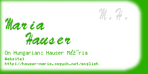 maria hauser business card